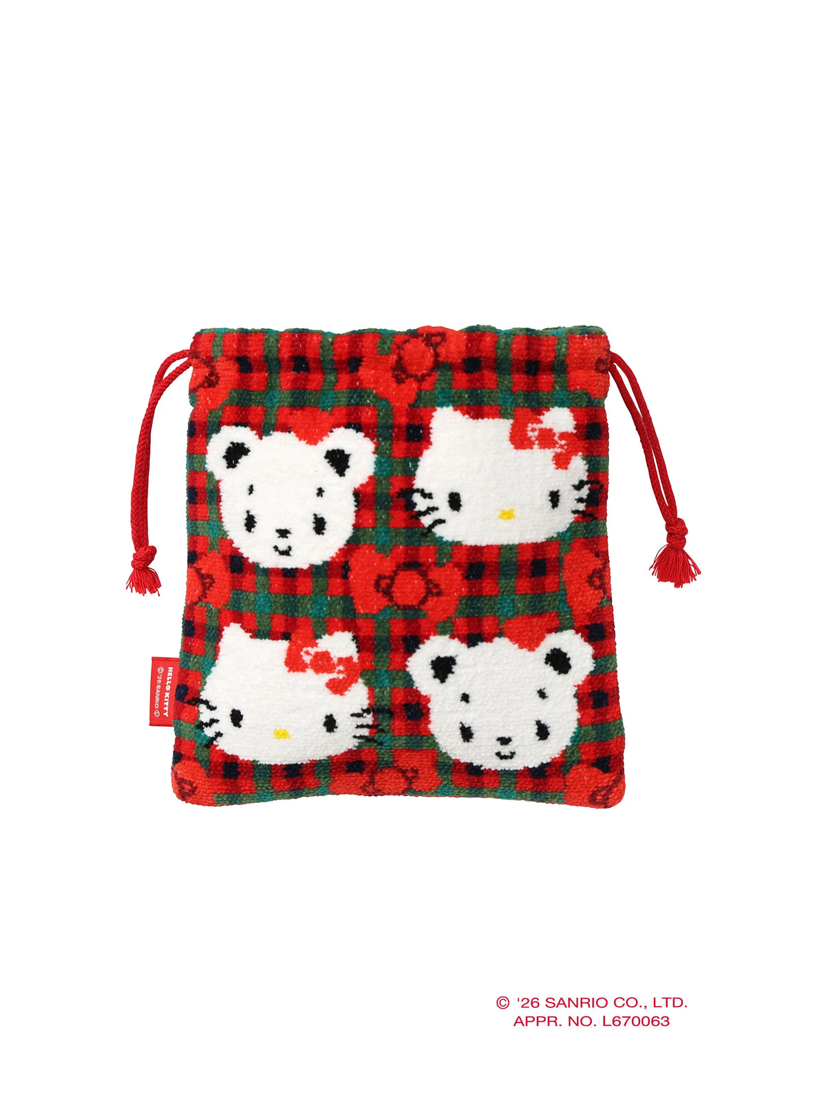 Sanrio | Familiar X Hello Kitty Collaboration Drawstring Pouch