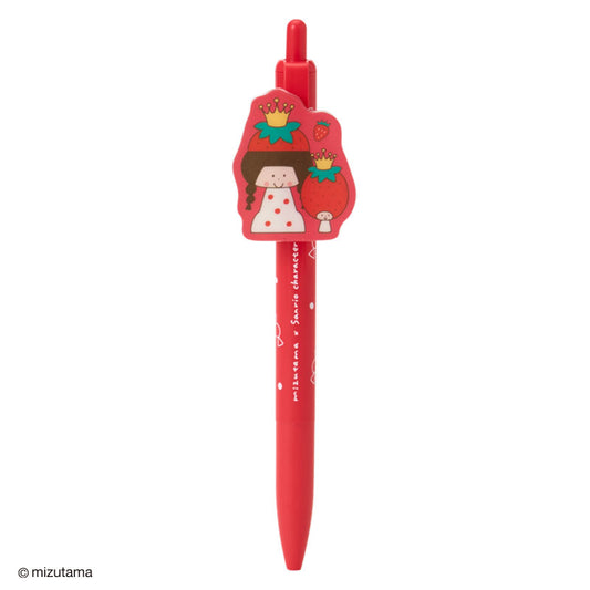 Sanrio | Mizutama x Sanrio Characters Ballpoint Pen With Plate - King Strawberry