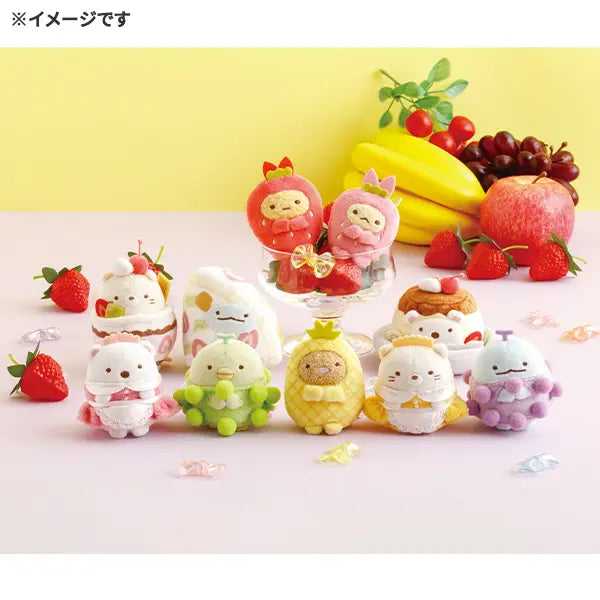 San-X | Sumikko Gurashi Fruit Parlor Hand-held Tenori Plush Toy Set - Fried Shrimp Tail & Tempura’s Tail