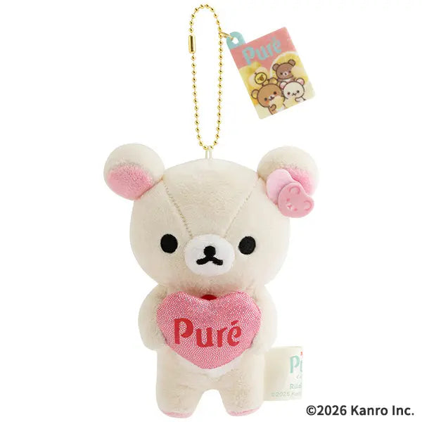 San-X | Puré x Rilakkuma Hanging Plush Toy - Korilakkuma