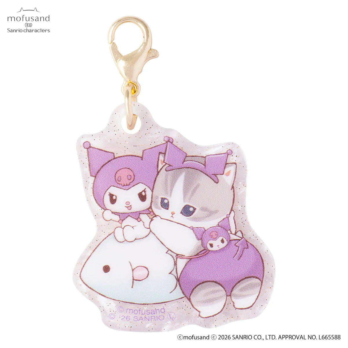 Mofusand | Mofusand x Sanrio Characters Trading Marble Acrylic Charm Blind Box (6 Types)