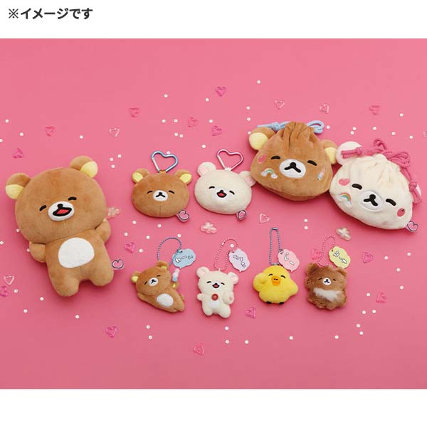 San-X | Rilakkuma Yuru Yuru Poka Poka Series Hanging Mascot Badge - Chairoikoguma