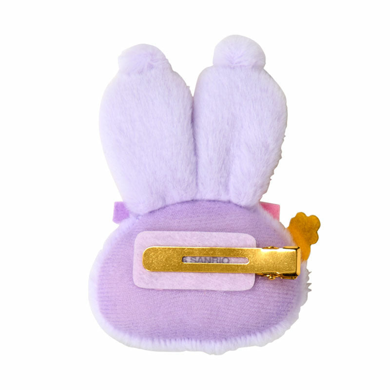 Sanrio | Sanrio Characters Fluffy Rabbit Face-Shaped Hair Clip - Kuromi