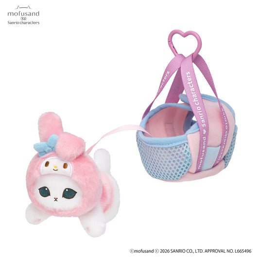 Mofusand | Sanrio Characters x Mofusand Outing Cat In Bag Mascot - My Melody