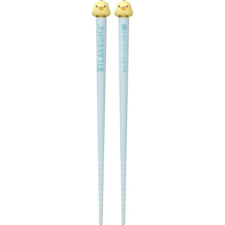 San-X | Rilakkuma Chopsticks With Mascots - Kiiroitori