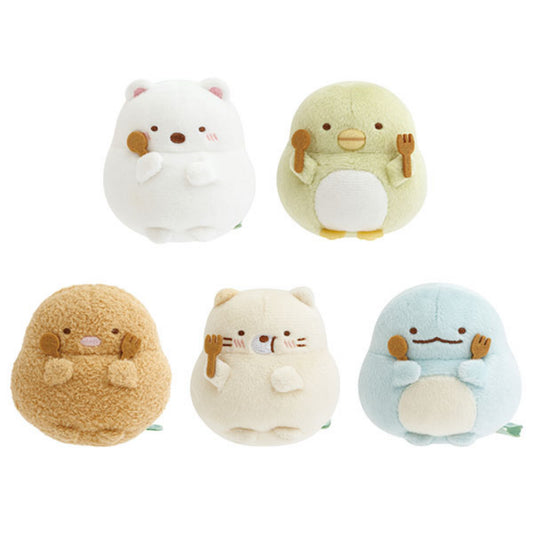 San-X | Sumikko Gurashi Raccoon Round Restaurant Hand-held Tenori Plush Toy