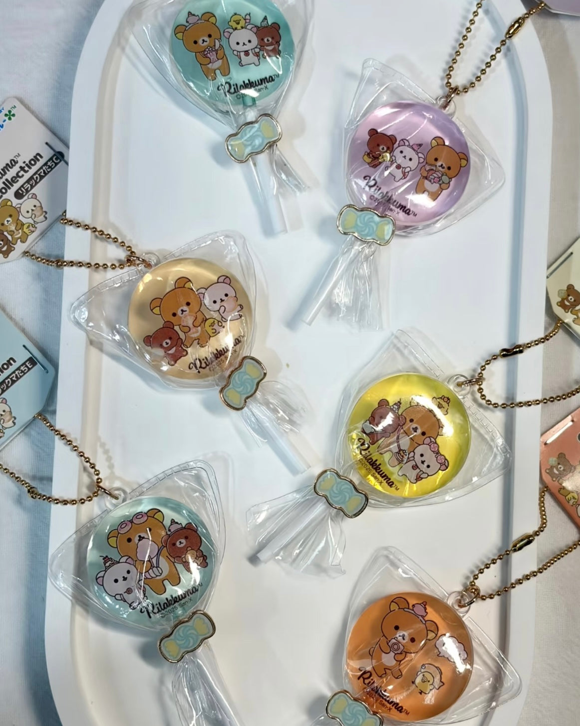 San-X | Rilakkuma Candy Collection Lollipop Keychain - Yellow