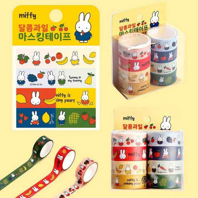 Miffy Korea | Miffy Sweet Fruity 8 Pieces Masking Tape Set