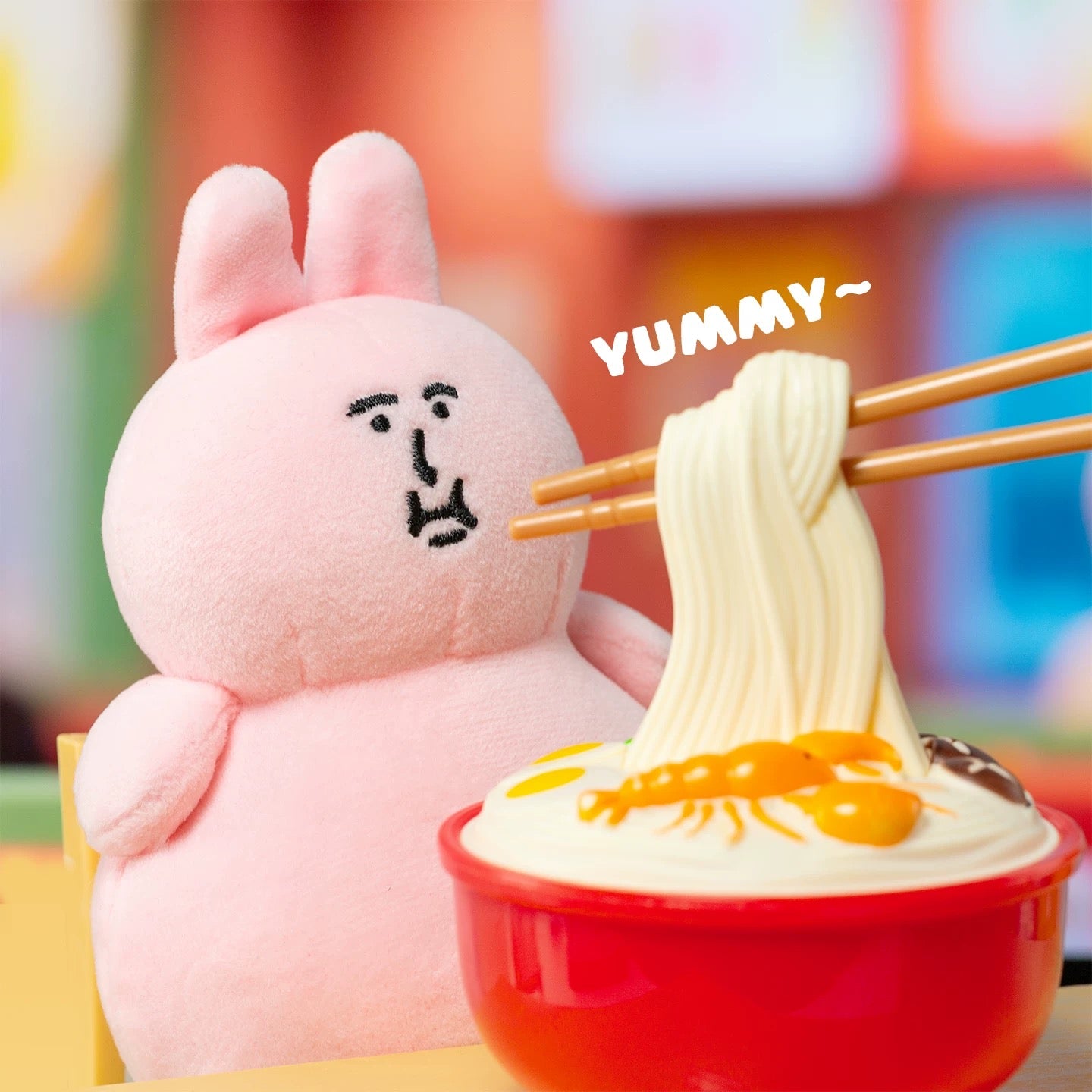 MY FRIEND RABBIT | Pink Rabbit Chubby Squeaky Mascot Keychain
