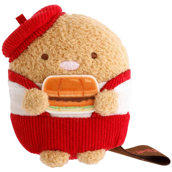 San-X | Komeda Coffee Shop x Sumikko Gurashi Hand-held Tenori Plush Toy - Tonkatsu
