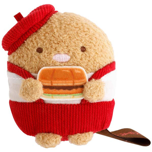 San-X | Komeda Coffee Shop x Sumikko Gurashi Hand-held Tenori Plush Toy - Tonkatsu