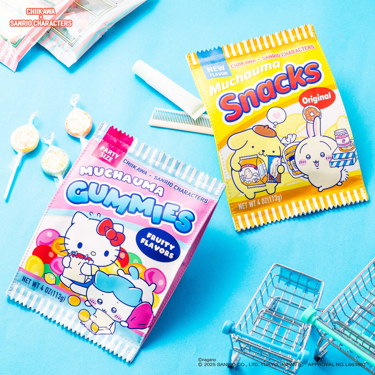 Chiikawa × Sanrio Characters Supermarket Snack Pouch (Usagi and Pompompurin)