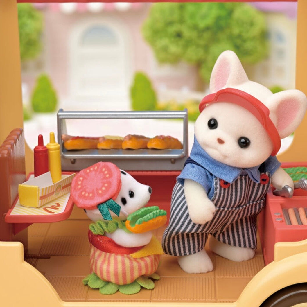 Sylvanian Families | Furniture and Doll Set -  It’s Freshly Made! Hotdog Wagon