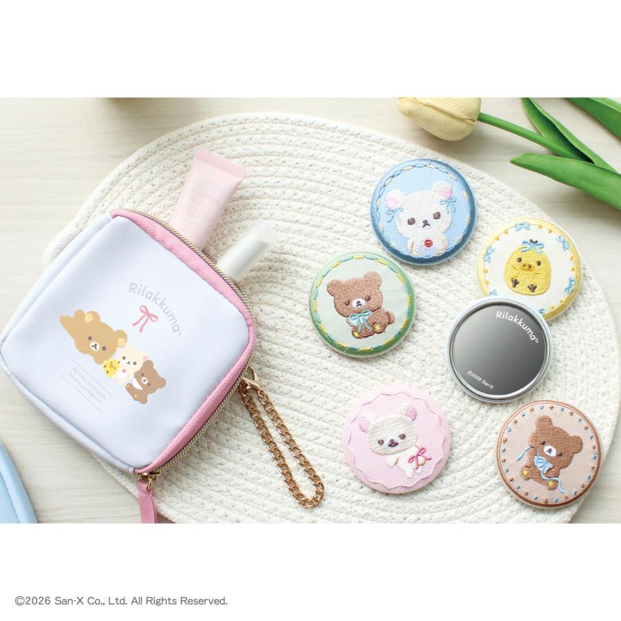 San-X | Rilakkuma Embroidery Can Mirror Blind Box (10 Types)