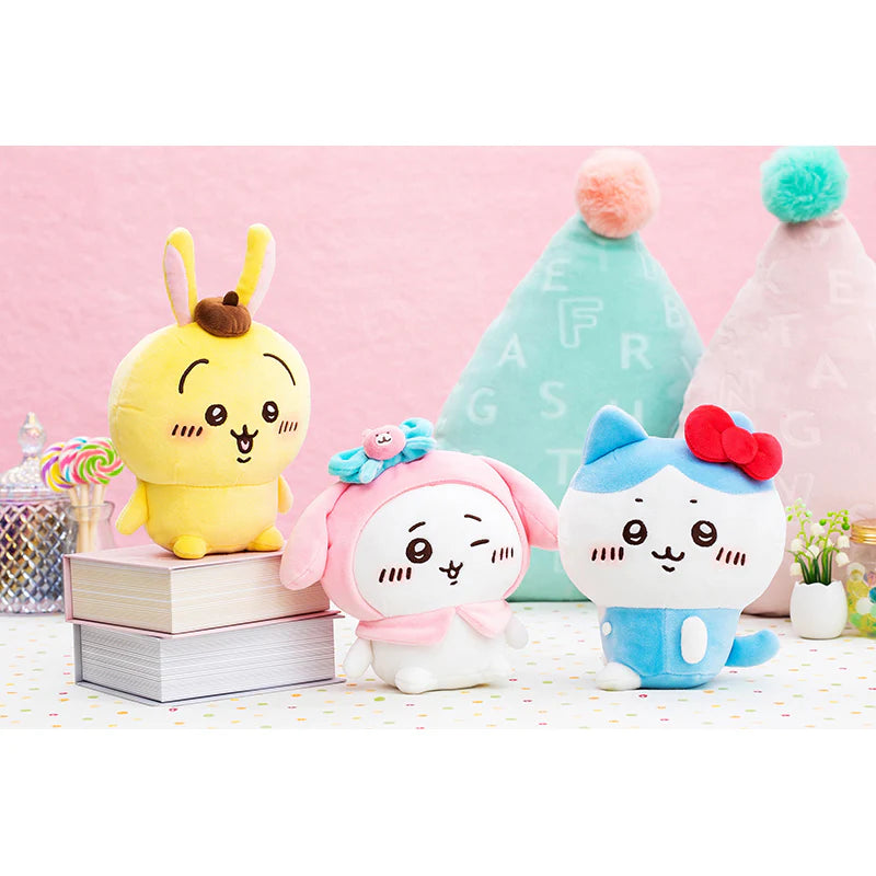 Chiikawa x Sanrio Characters Plush Toy S (Chiikawa & My Melody)