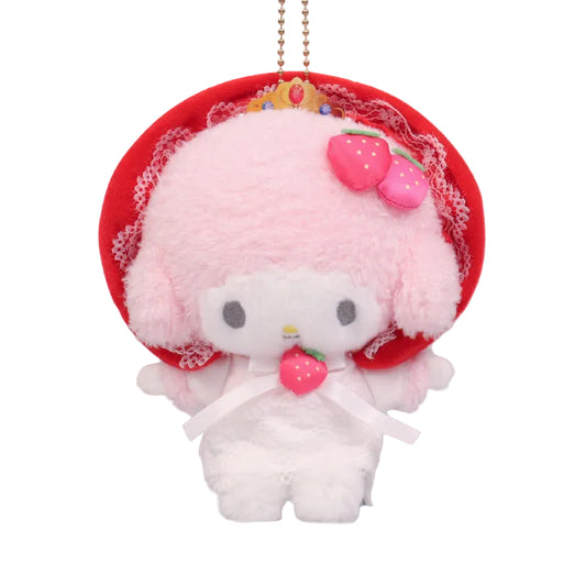 Sanrio | Sanrio Characters Ichigo Shimbun 25th Commemorative Princess Tezain's Revival Mascot | Strawberry Princess Plush Mascot - My Sweet Piano