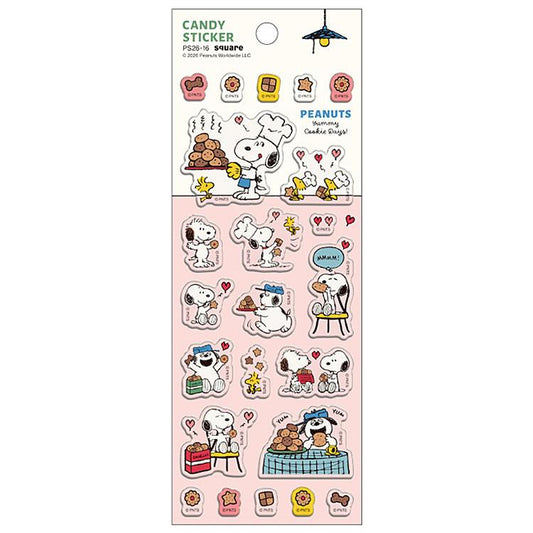PEANUTS | Snoopy Yummy Cookie Day! Candy Sticker - Pink