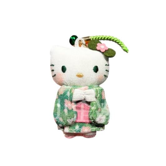 Sanrio | Hello Kitty Hokkaido Limited Japanese Kimono Chirimen Mascot - Matcha
