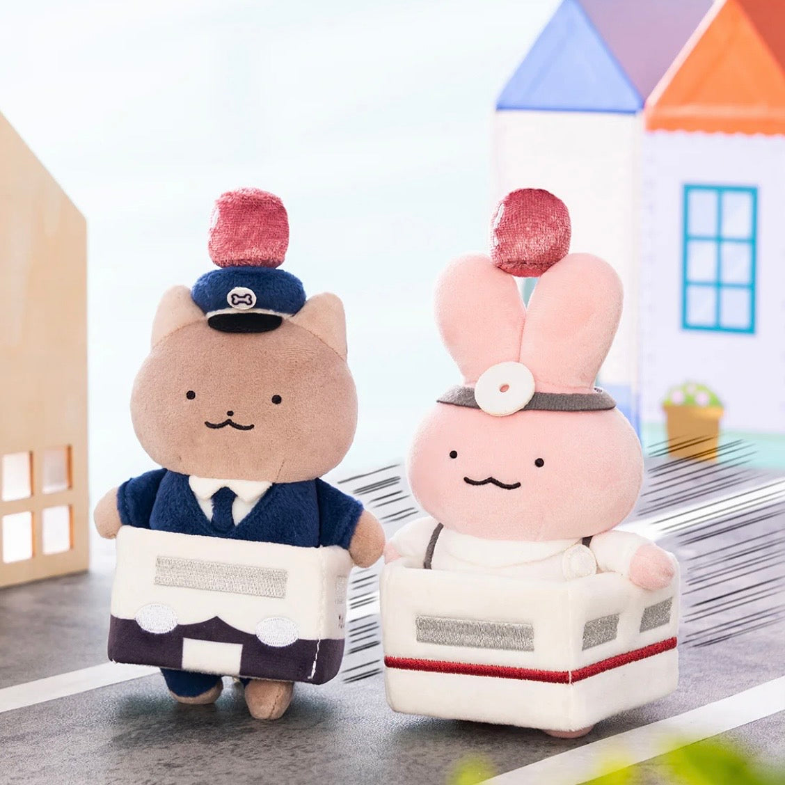 White Tiger and Black Tiger Ambulance Mascot - Doctor Rabbit