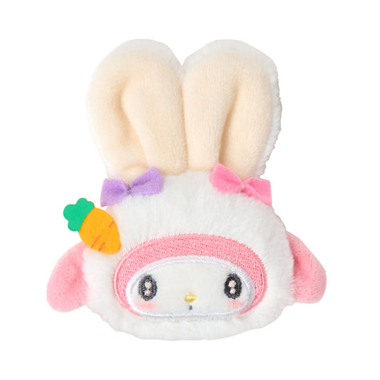 Sanrio | Sanrio Characters Fluffy Rabbit Face-Shaped Hair Clip - My Melody