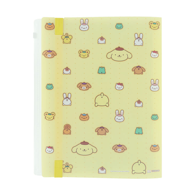 Sanrio | Sanrio Characters Clear File With Elastic Band 5 Pockets - Pompompurin (Yellow)