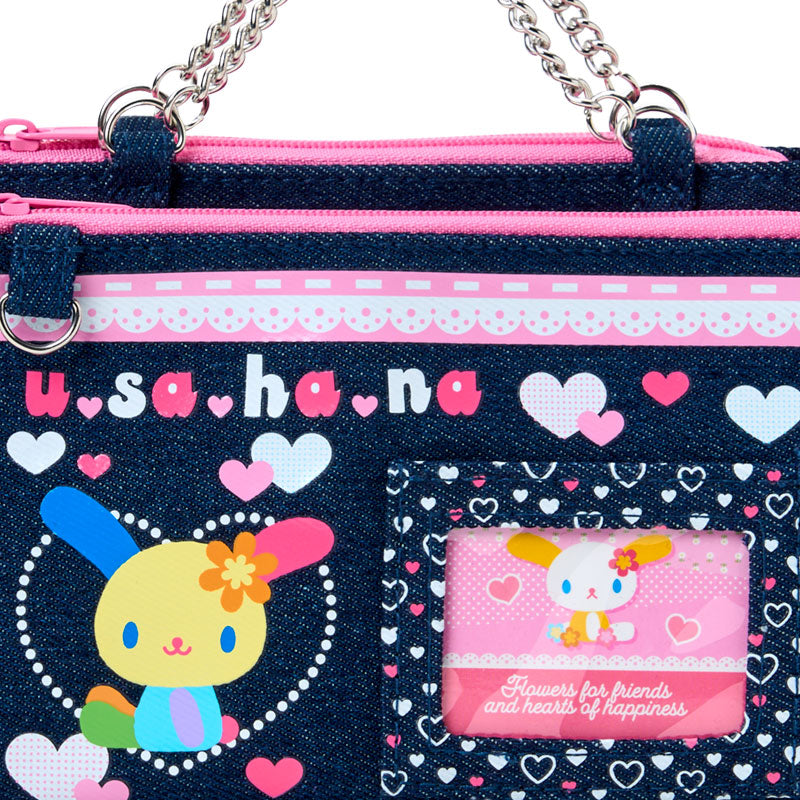 Sanrio | Sanrio Characters Munekyun Heisei Girls' Items Denim Pouch - Ushana