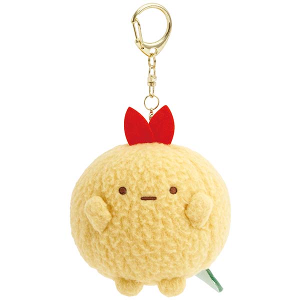San-X | Sumikko Gurashi Raccoon Round Restaurant Hanging Plush Toy - Fried Shrimp Tail