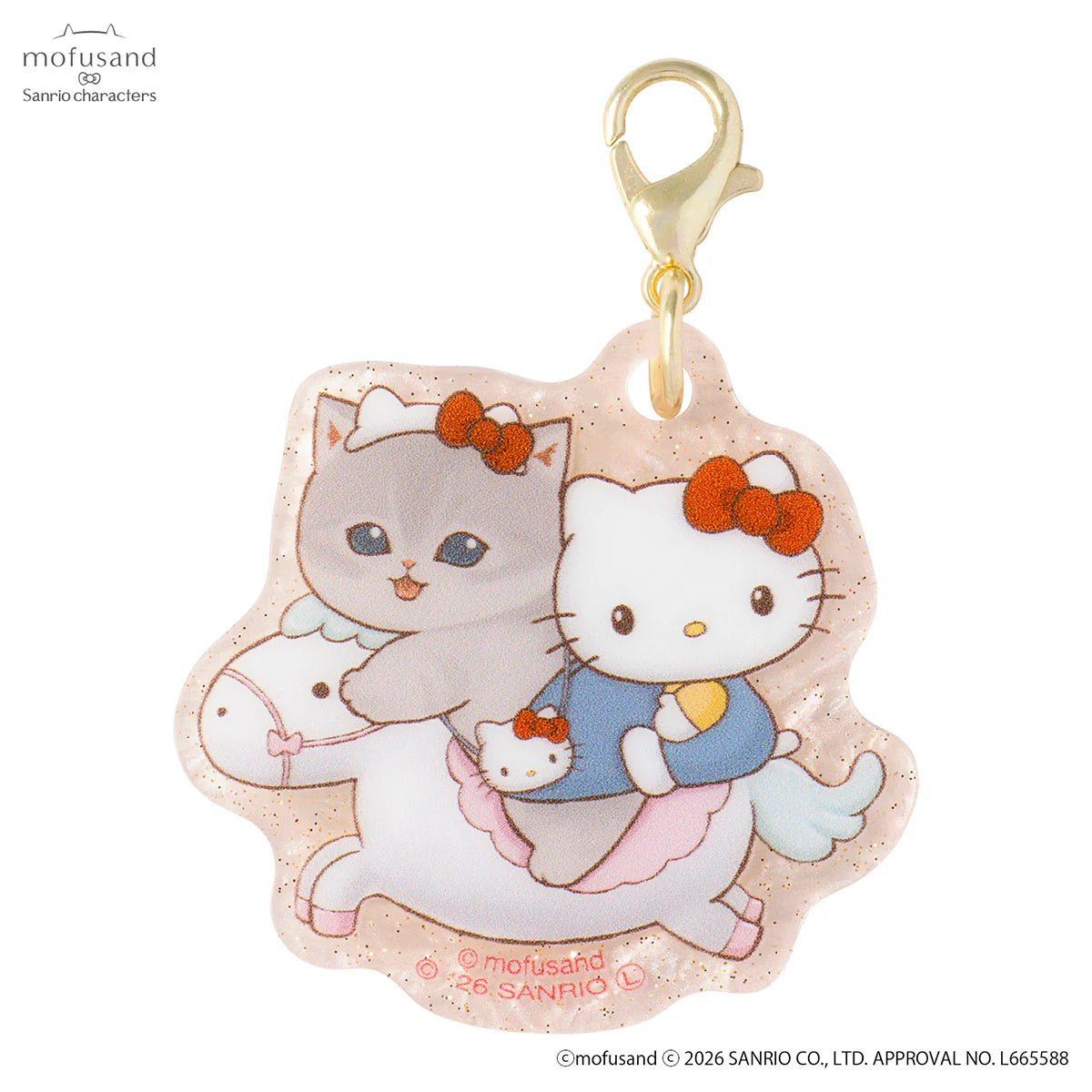 Mofusand | Mofusand x Sanrio Characters Trading Marble Acrylic Charm Blind Box (6 Types)