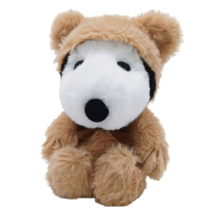 PEANUTS | Snoopy Fluffy Hooded Bear Plush Toy - Mocha