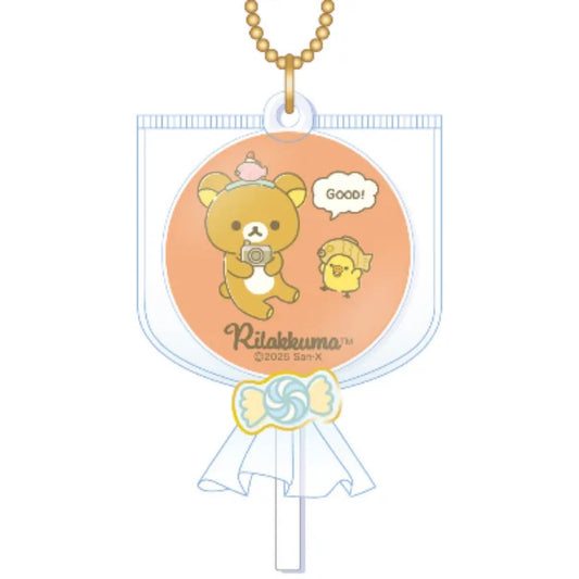 San-X | Rilakkuma Candy Collection Lollipop Keychain - Orange