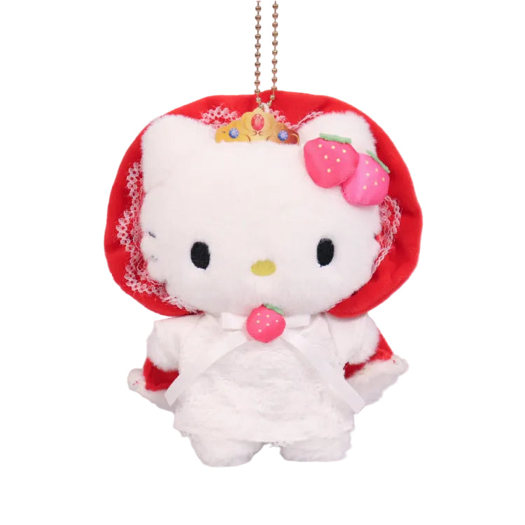 Sanrio | Sanrio Characters Ichigo Shimbun 25th Commemorative Princess Tezain's Revival Mascot | Strawberry Princess Plush Mascot - Hello Kitty