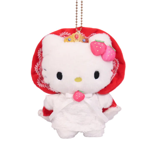 Sanrio | Sanrio Characters Ichigo Shimbun 25th Commemorative Princess Tezain's Revival Mascot | Strawberry Princess Plush Mascot - Hello Kitty