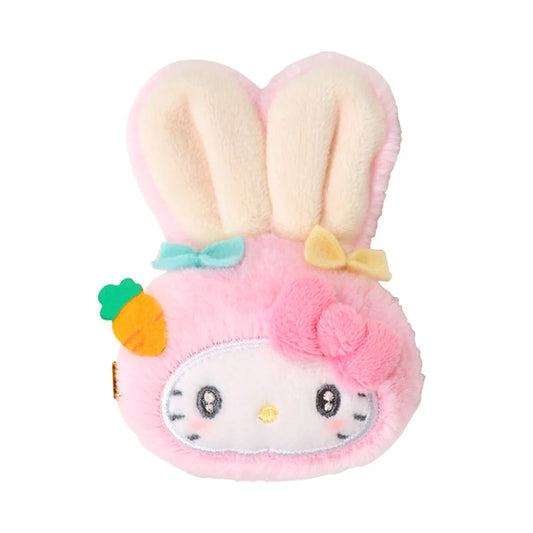 Sanrio | Sanrio Characters Fluffy Rabbit Face-Shaped Hair Clip - Hello Kitty