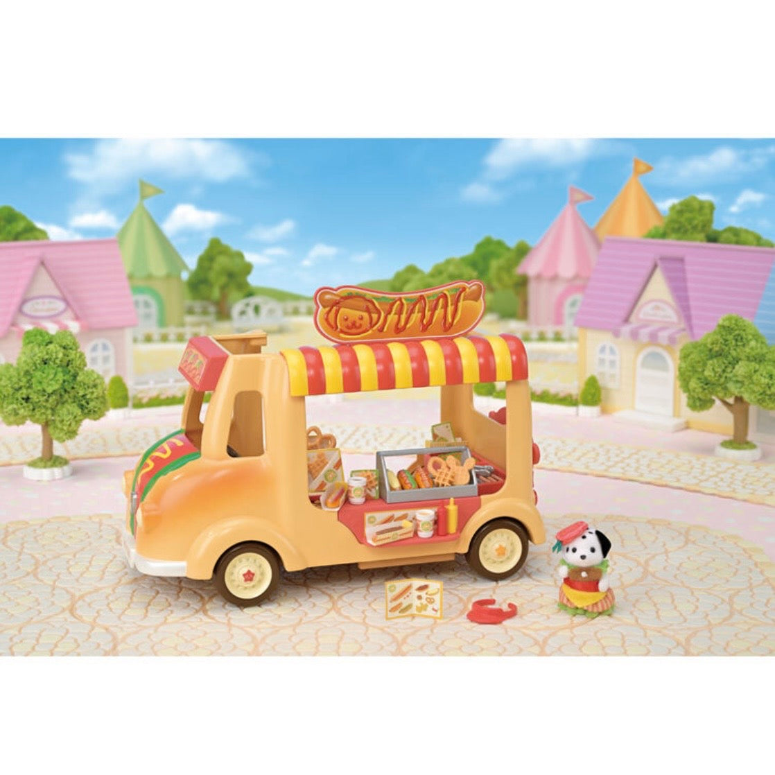 Sylvanian Families | Furniture and Doll Set -  It’s Freshly Made! Hotdog Wagon