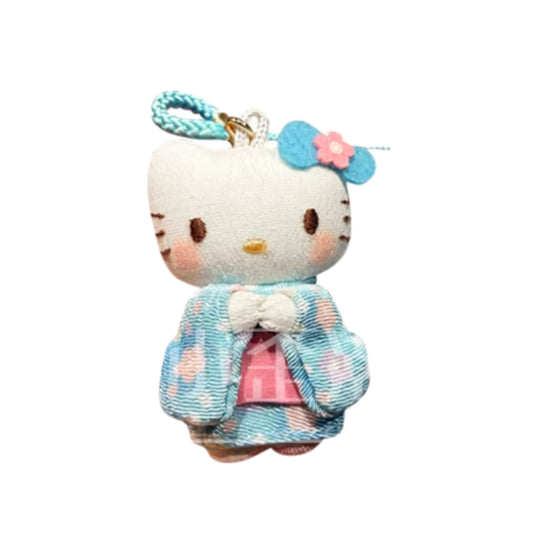 Sanrio | Hello Kitty Hokkaido Limited Japanese Kimono Chirimen Mascot - Blue