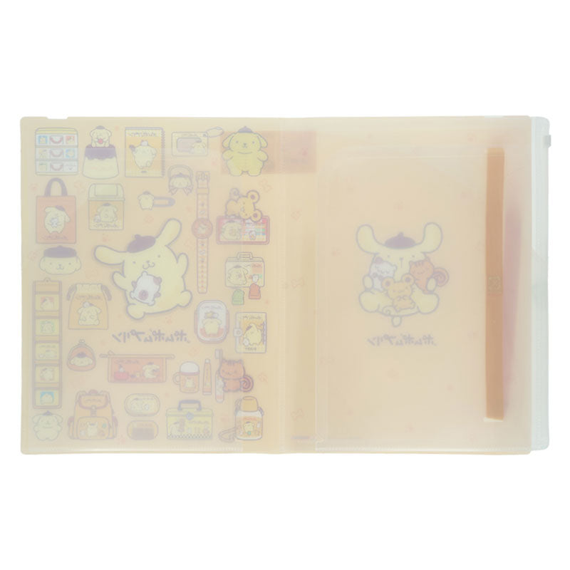 Sanrio | Sanrio Characters Clear File With Elastic Band 5 Pockets - Pompompurin (Orange)
