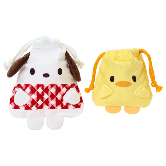 Sanrio | Pochacco Loves Pee-Chan Drawstring Bag (Set of 2)