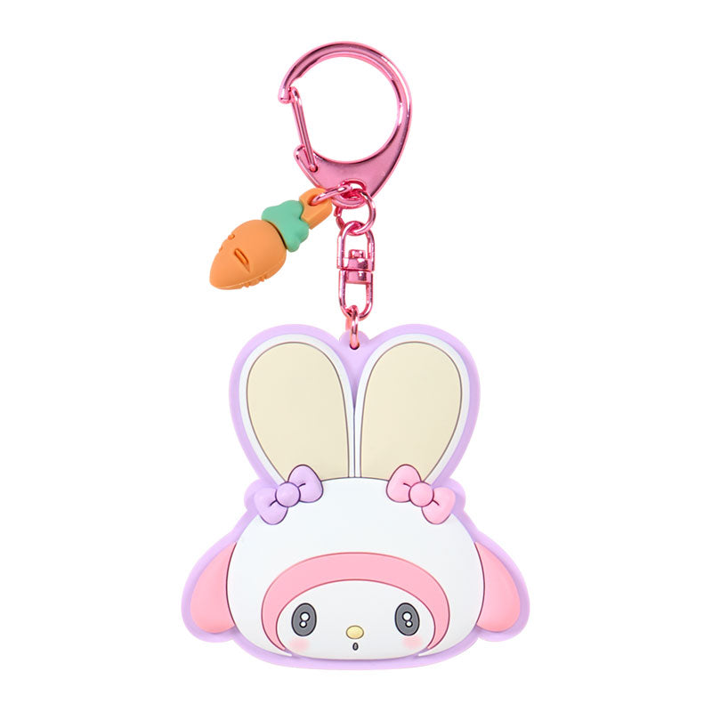 Sanrio | Sanrio Characters Fluffy Rabbit Secret Mirror Rubber Keychain Blind Box (8 Types)
