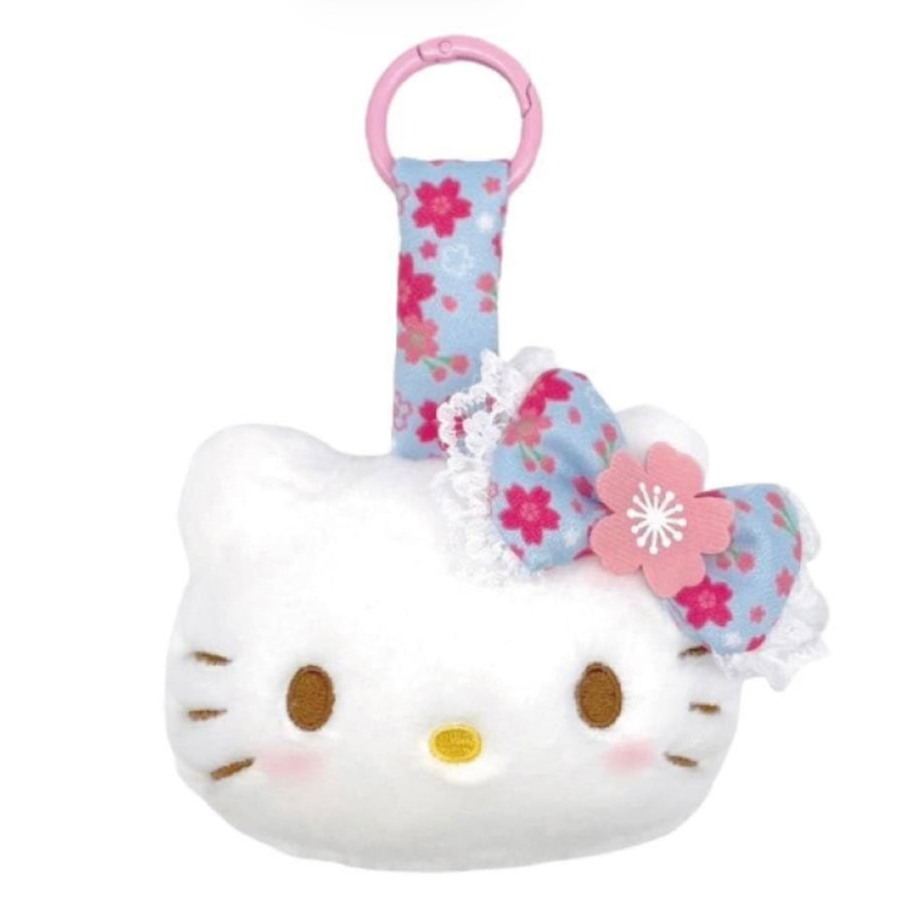 Sanrio | Sakura Kimono Design Hello Kitty Face Tag Keychain - Blue