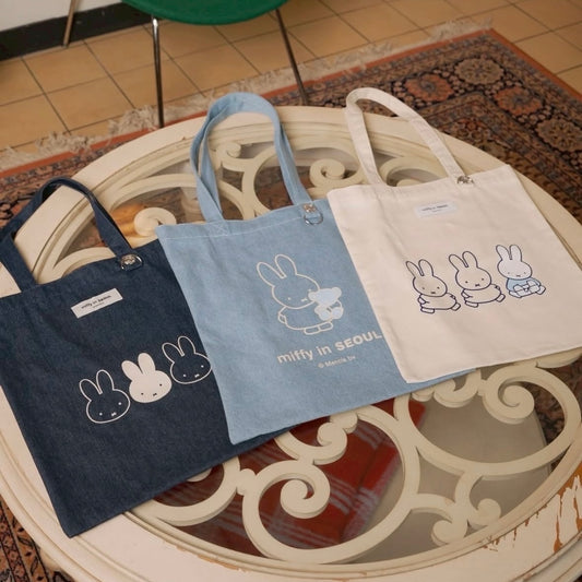 [PRE-ORDER] Miffy Korea | Miffy in Seoul Denim Edition Tote Bag