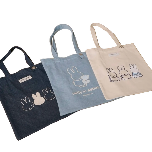 Miffy Korea | Miffy in Seoul Denim Edition Tote Bag