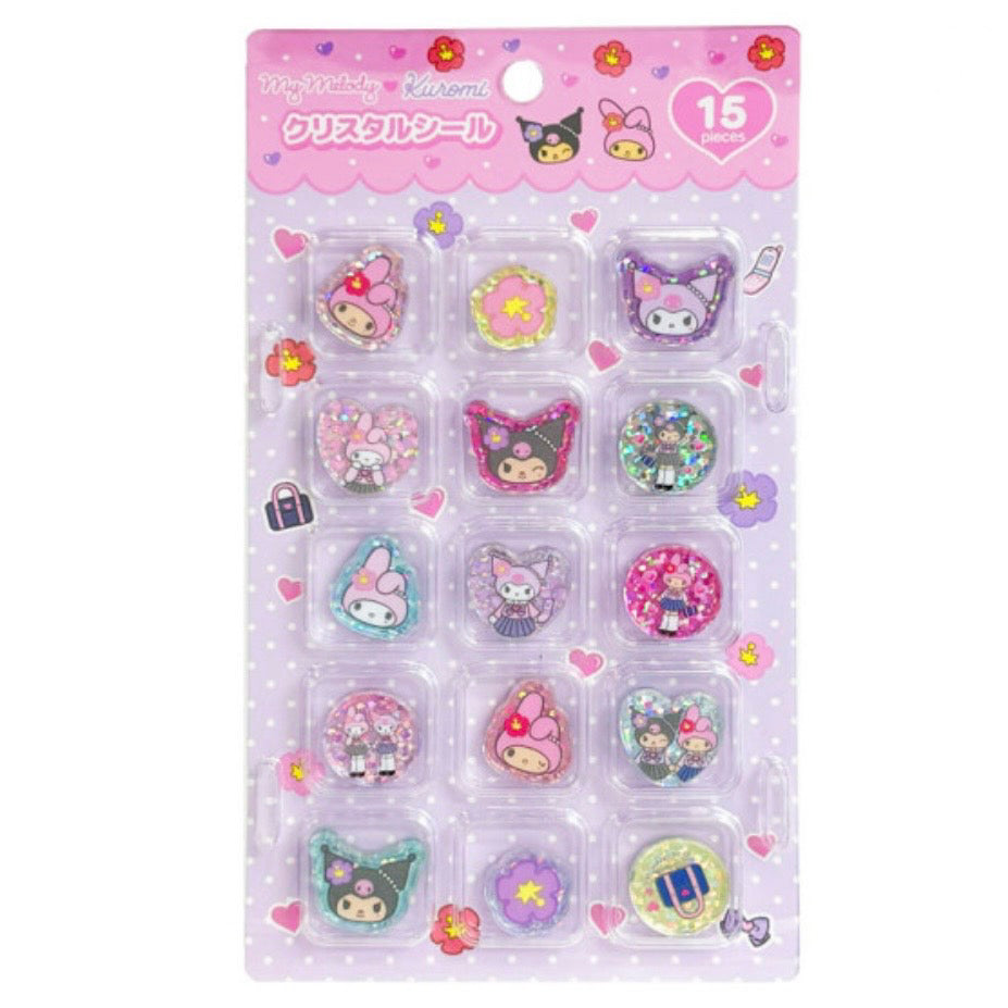 Sanrio | Sanrio Characters Kogyaru Crystal Sticker - My Melody & Kuromi