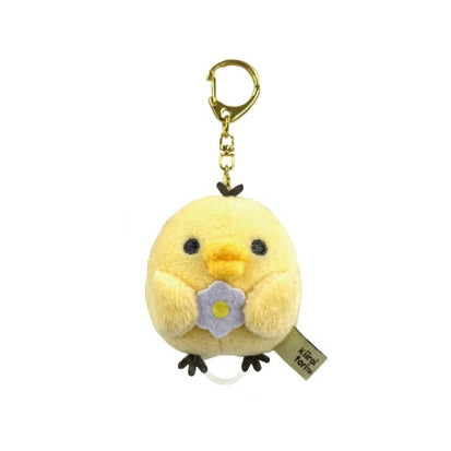 San-X | Rilakkuma Basic Rilakkuma Flower Vibrating Hanging Plush Toy - Kiiroitori