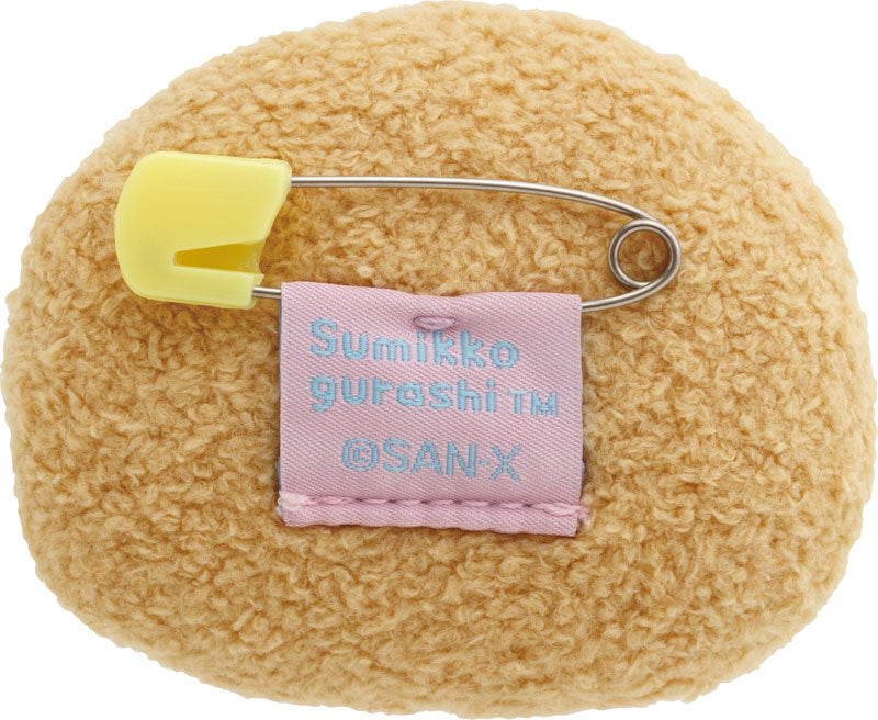 San-X | Sumikko Gurashi Emojis Plush Toy Plush Badge AB27203 - Tonkatsu