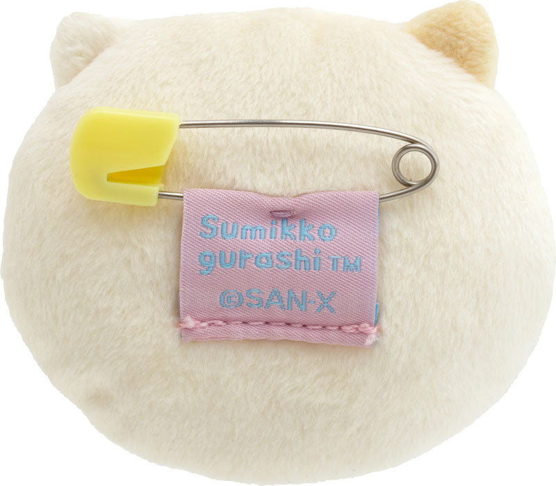 San-X | Sumikko Gurashi Emojis Plush Toy Plush Badge AB27204 - Neko Cat