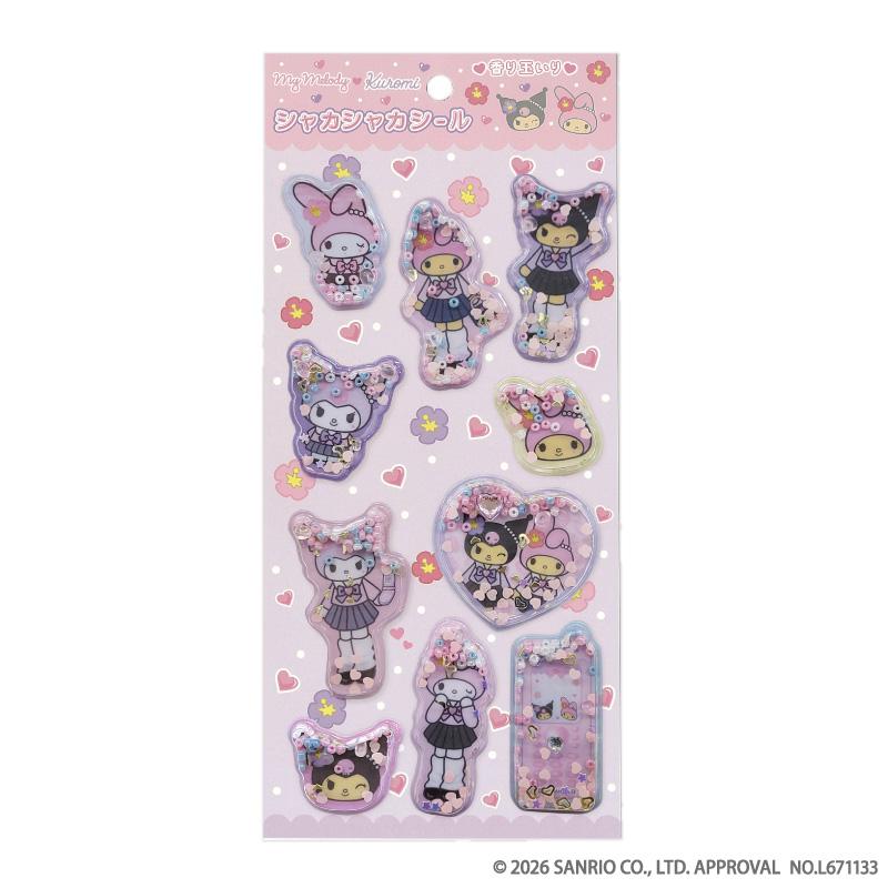 Sanrio | Sanrio Characters Kogyaru Shaker Sticker - My Melody & Kuromi