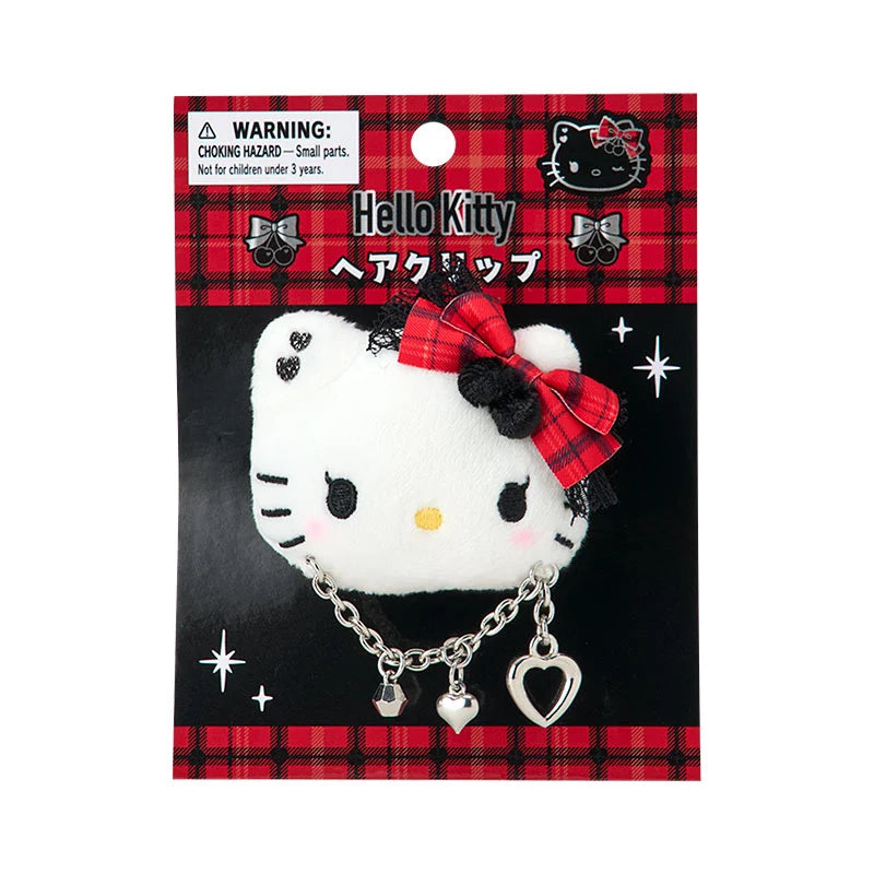 Sanrio | Sanrio Characters Sweet Rock 'n' Check Face-Shaped Hair Clip - Hello Kitty