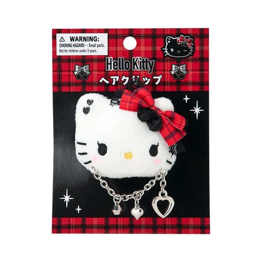 Sanrio | Sanrio Characters Sweet Rock 'n' Check Face-Shaped Hair Clip - Hello Kitty