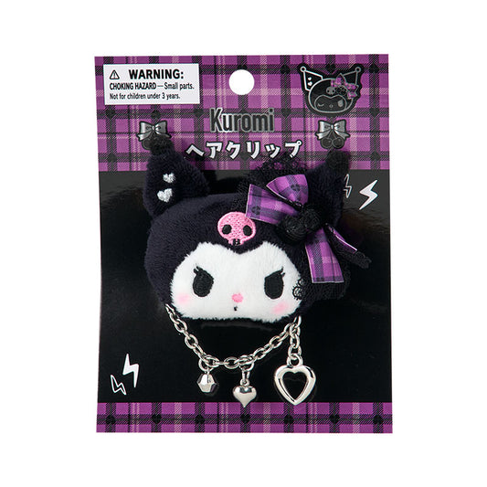 Sanrio | Sanrio Characters Sweet Rock 'n' Check Face-Shaped Hair Clip - Kuromi