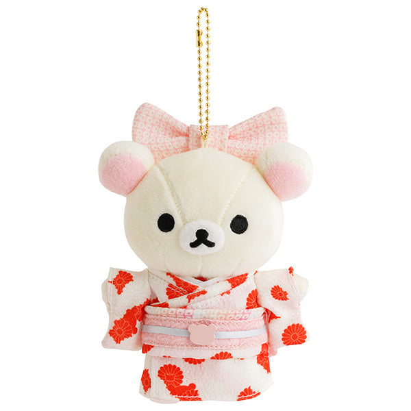 San-X | Rilakkuma Regional Kimono Hanging Plush Toy - Korilakkuma
